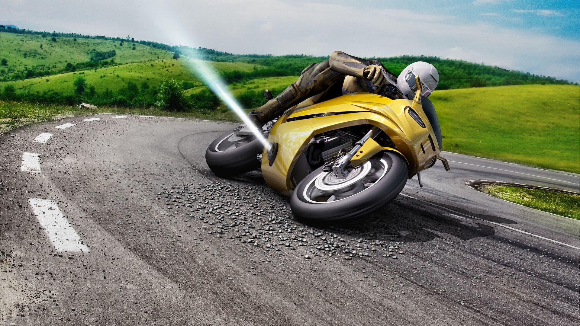 Bosch working on air jets to stop motorcycle crashes