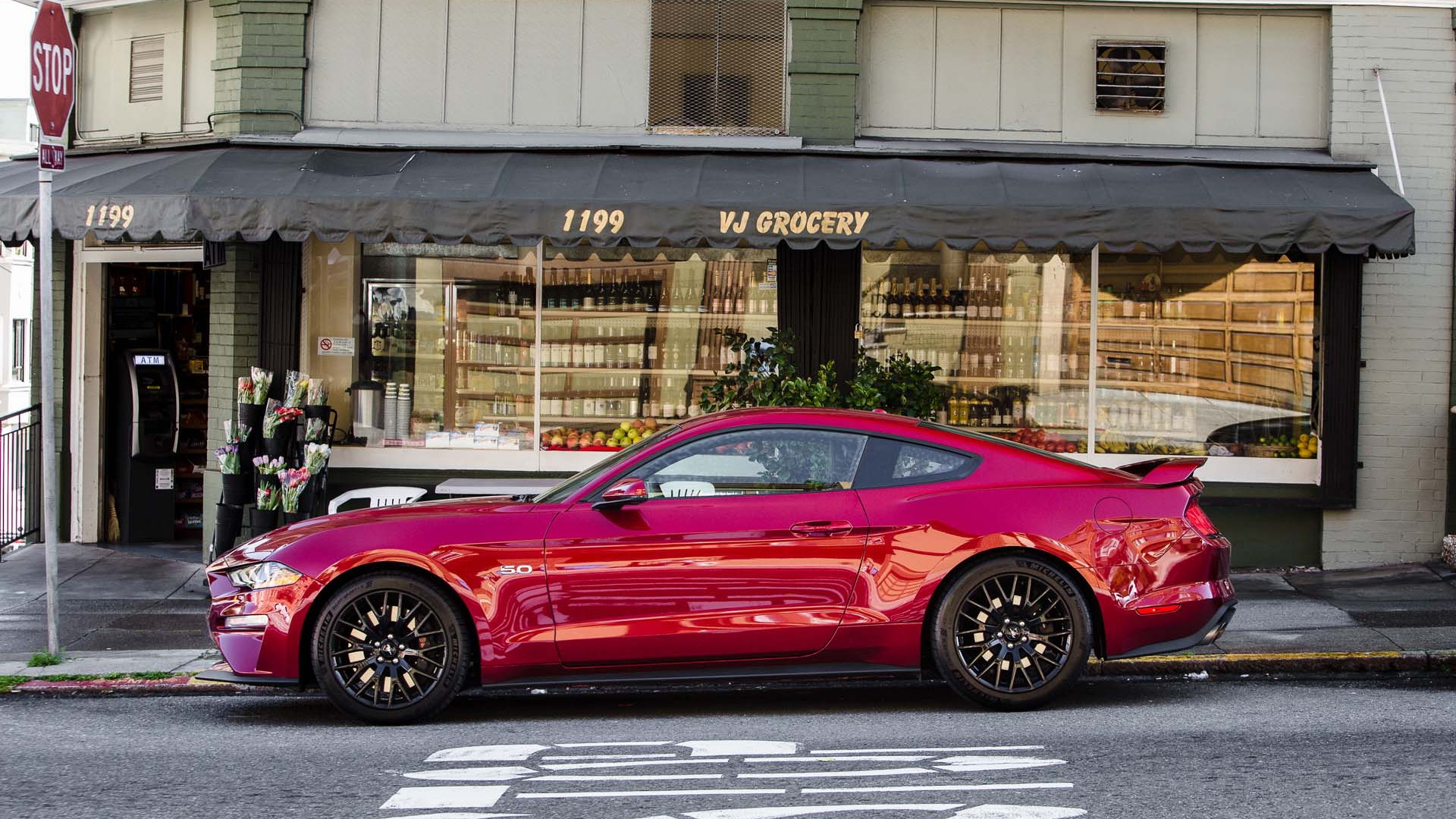 Ford Mustang GT near Clay and Taylor streets in San Francisco (Matt Dayka/For Motor Authority)