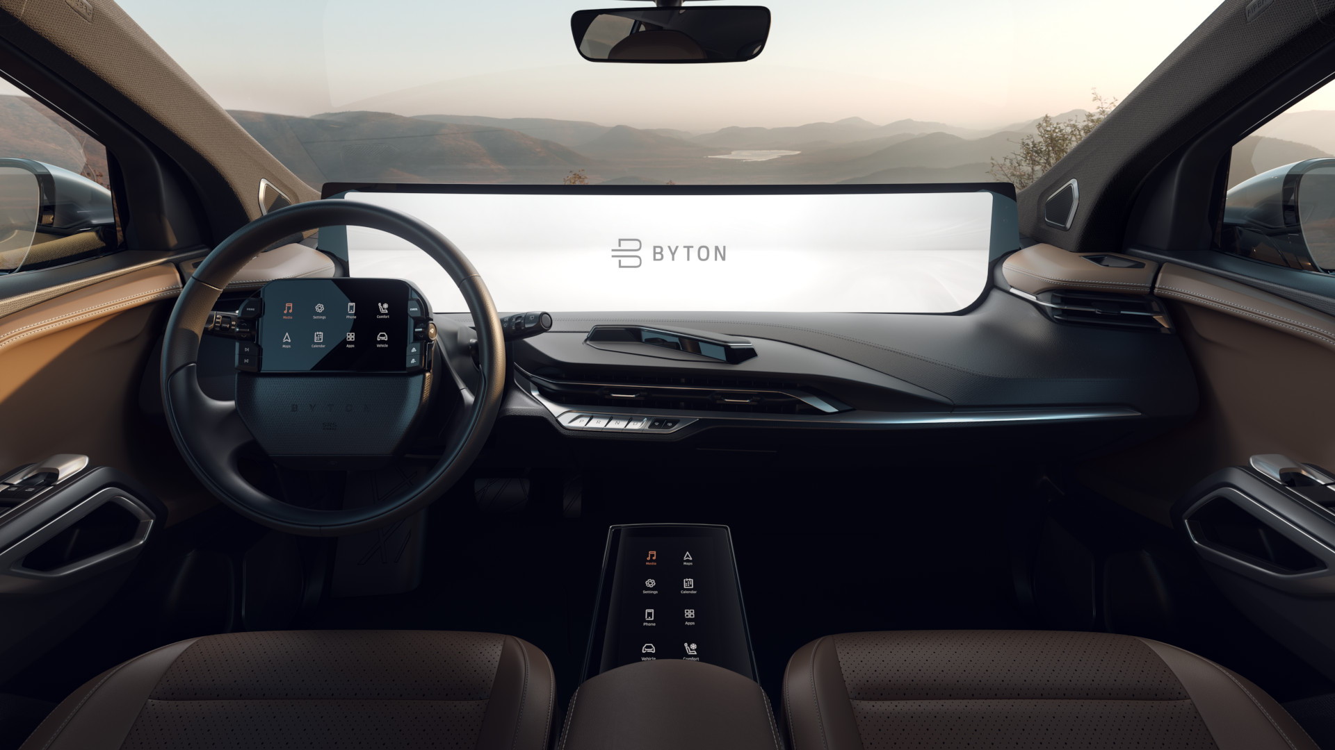 Byton M-Byte interior  -  production prototype for CES 2019