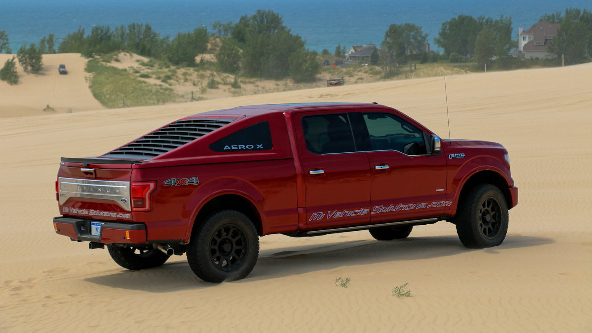 Mustang Fastback-inspired bed cap for Ford F-150, via Michigan Vehicle Solutions