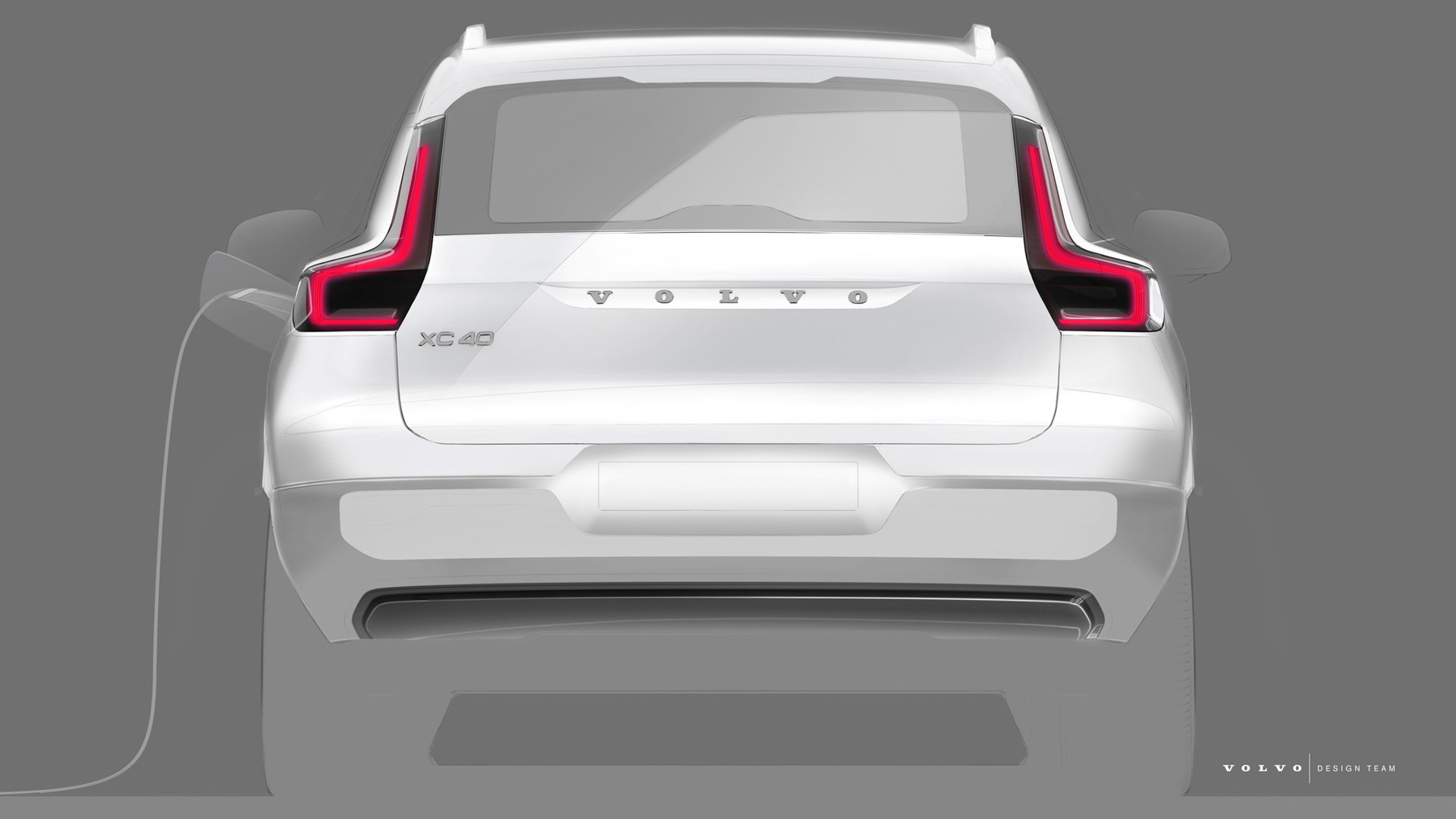 Teaser for electric Volvo XC40 debuting on October 16, 2019