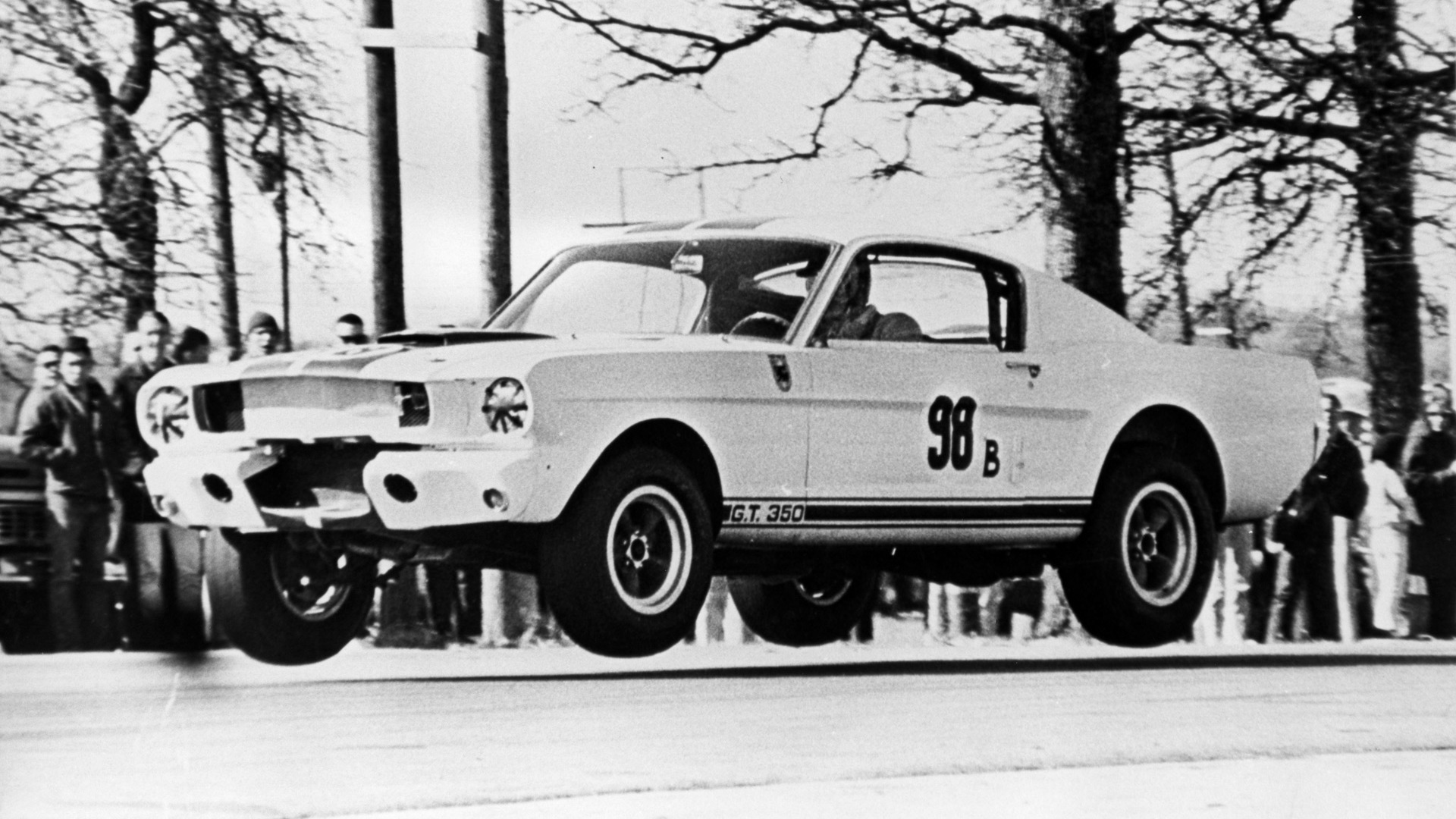 Ken Miles in the 1965 Ford Shelby GT350 Competition with chassis no. 5R002 at Green Valley Raceway