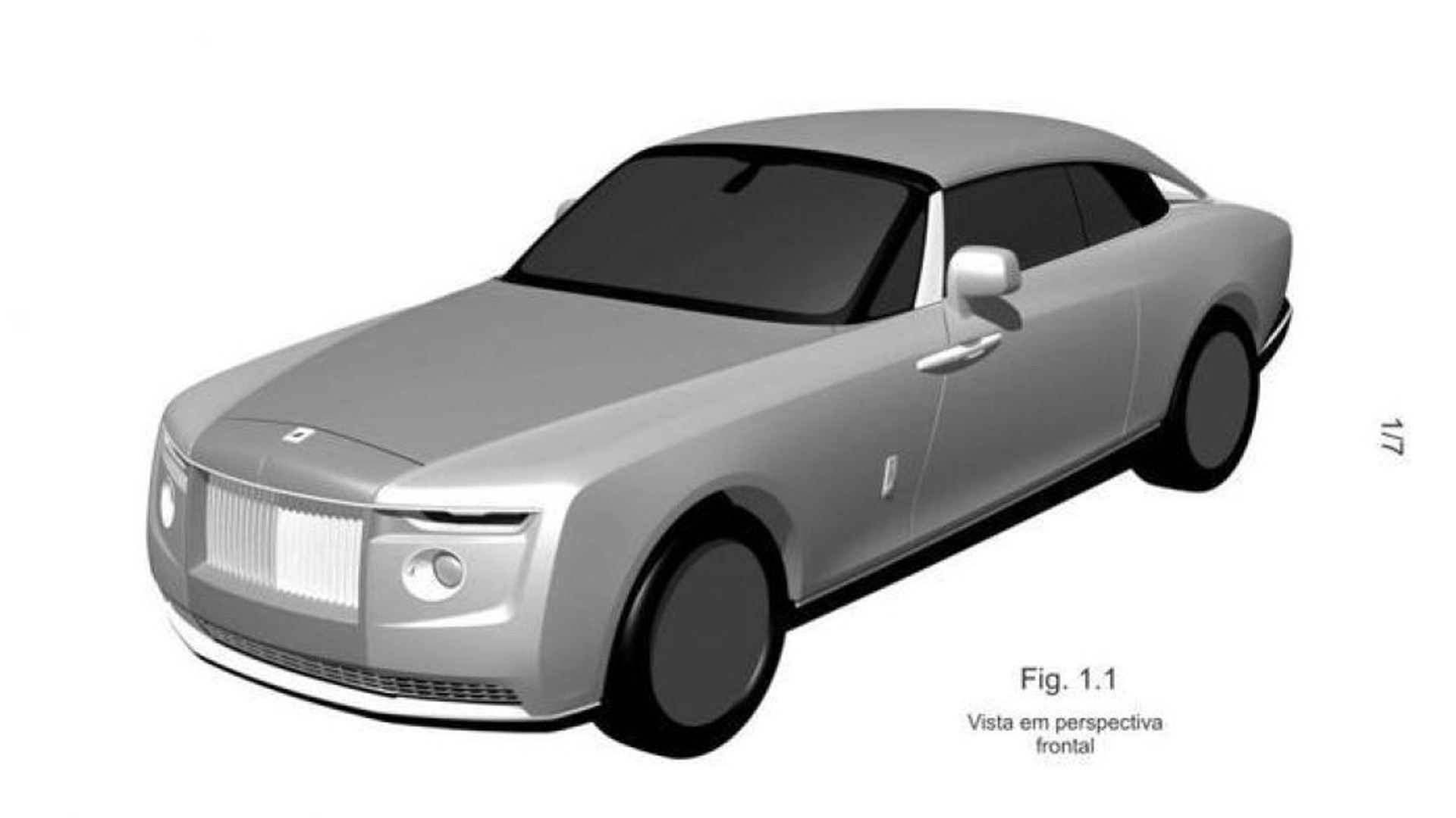 Patent drawings for mystery Rolls-Royce model - Photo credit: Taycan EV Forum