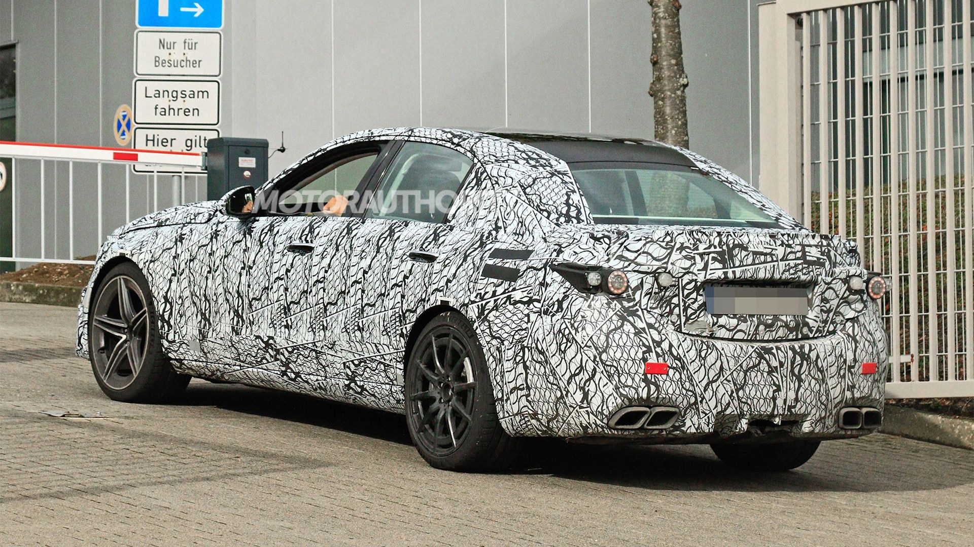 2023 Mercedes Amg C63 Spy Shots V 8 Rumored To Make Way For Electrified 4 Banger