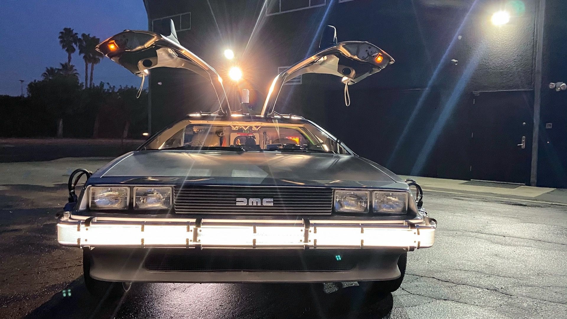 "Back to the Future" DeLorean time machine replica (Photo by Charitybuzz)