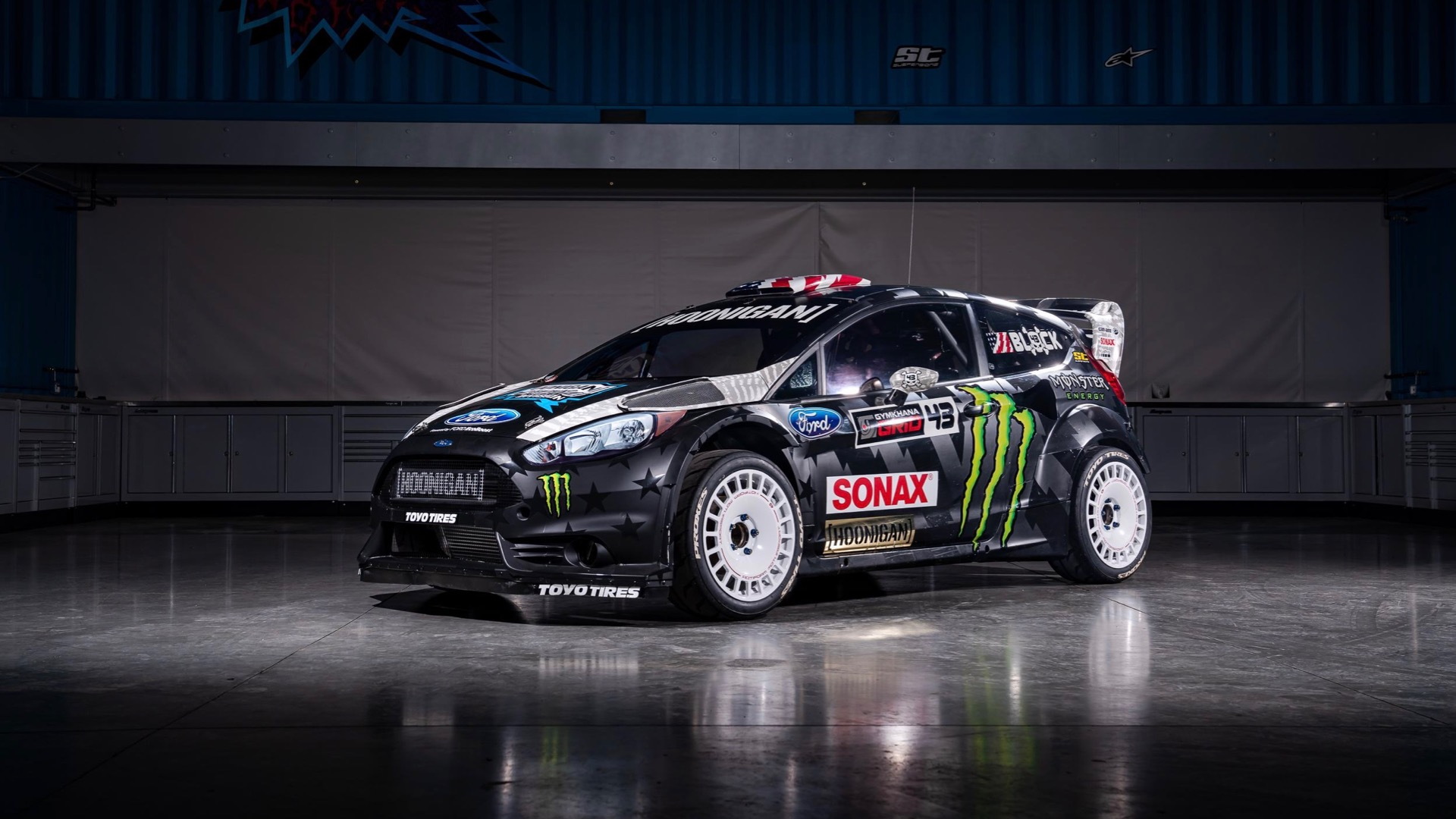 Ken Block's 2013 Ford Fiesta rally car (Photo by LBI Limited)