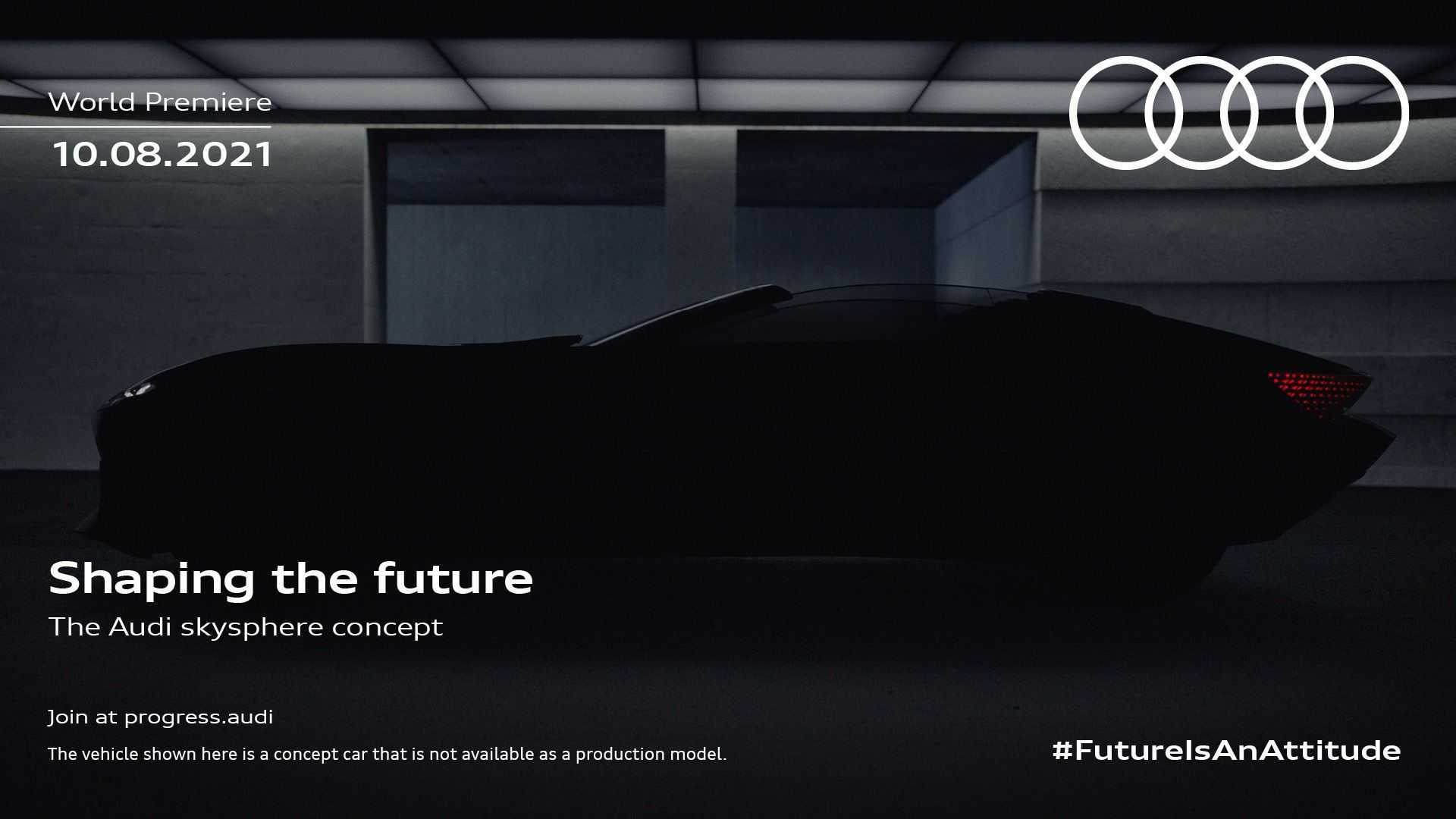 Teaser for Audi Sky Sphere concept debuting on August 10, 2021
