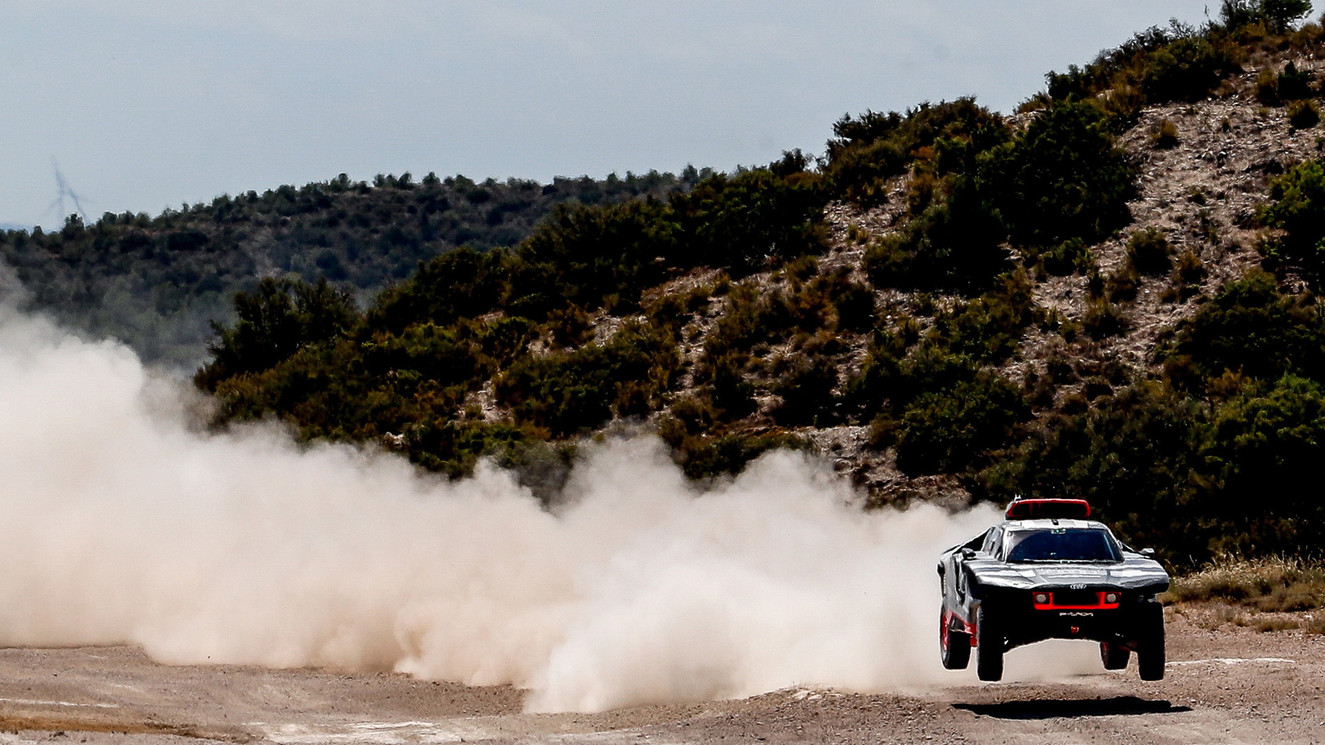 Audi RS Q E-Tron hot-weather testing near Zaragoza, Spain - August 2021