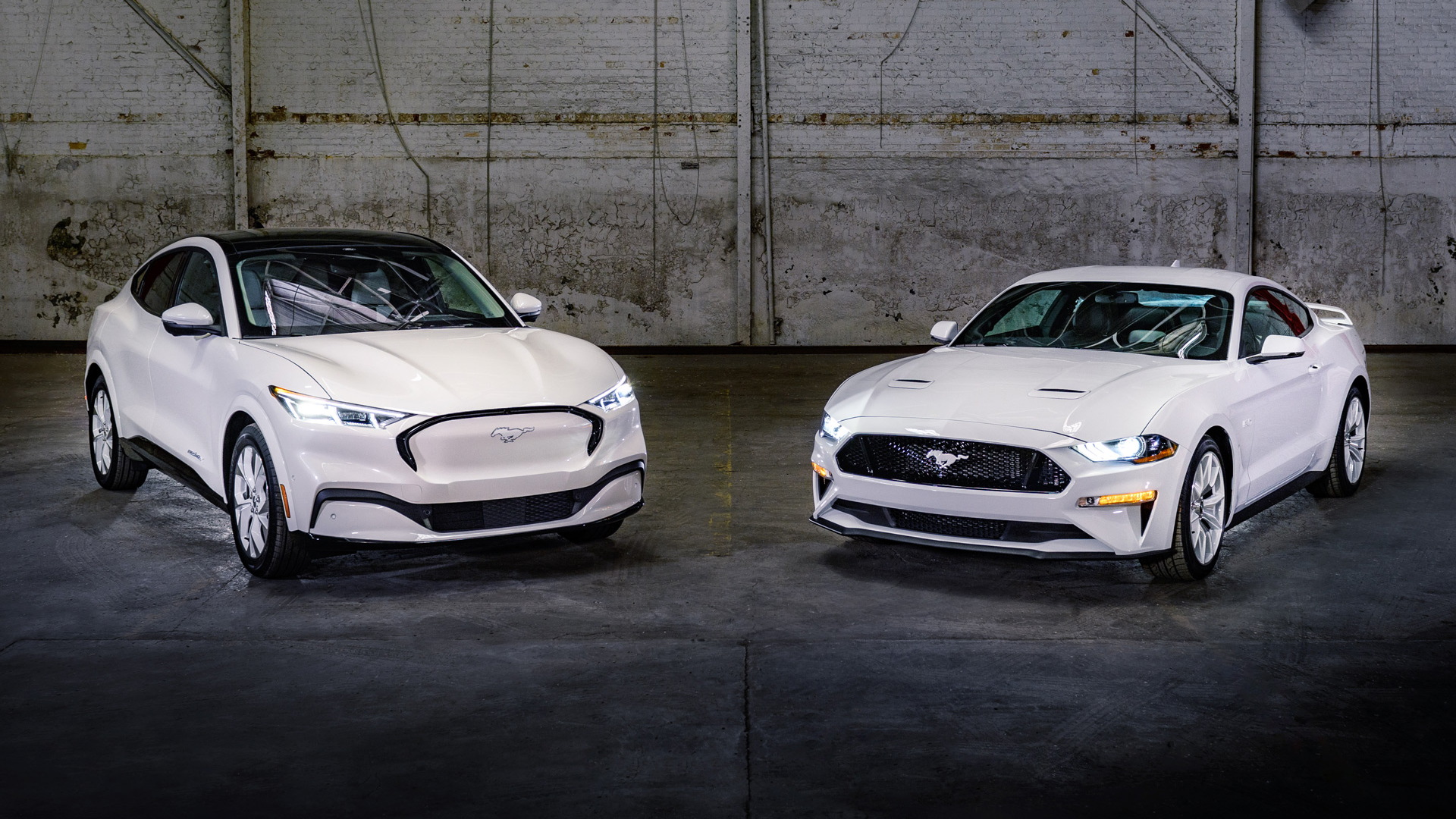 2022 Ford Mustang and Mustang Mach-E with Ice White Appearance Package