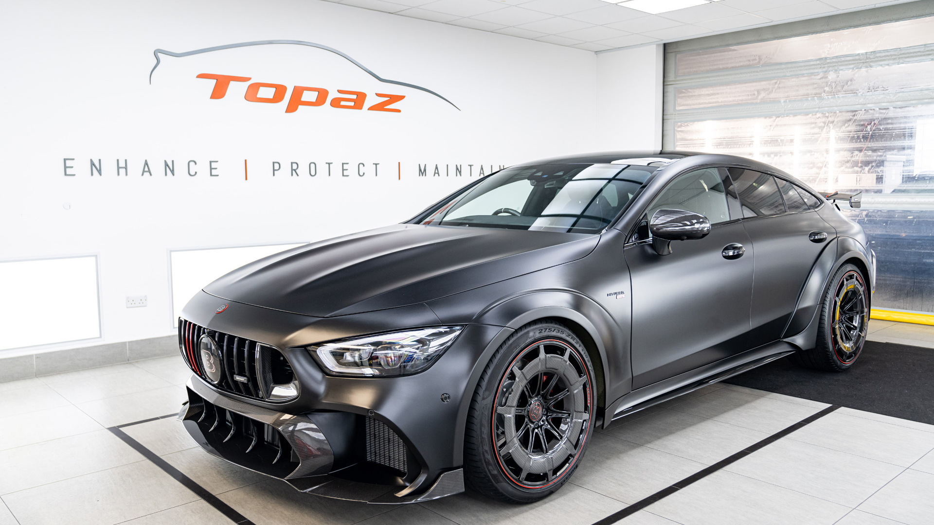 Topaz Detailing performs a 'matte conversion' with its Stealth Paint Protection Film