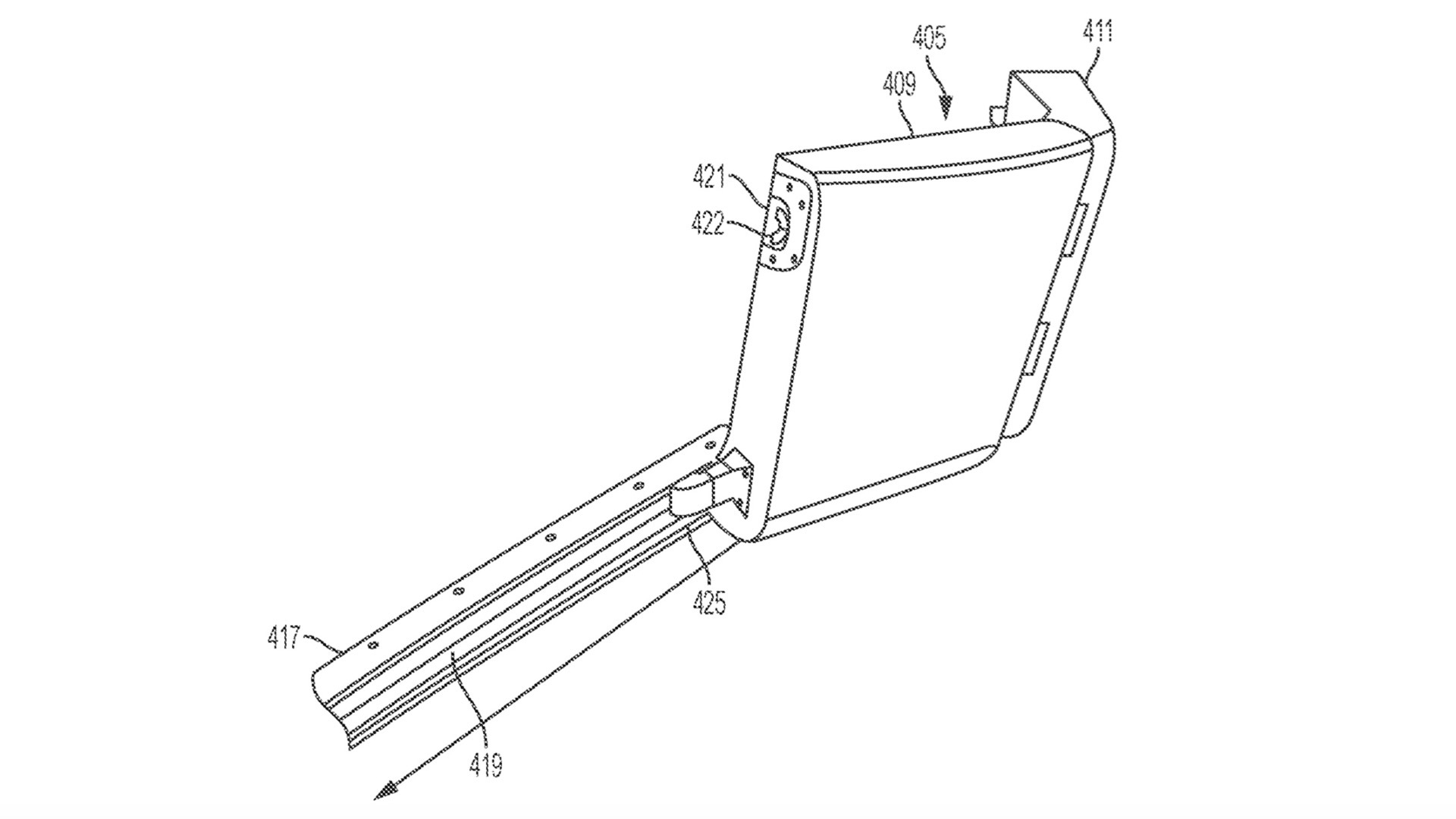 Rivian folding tailgate patent image