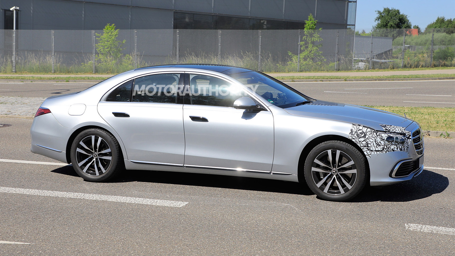 2025 MercedesBenz SClass spy shots Midcycle update already in testing