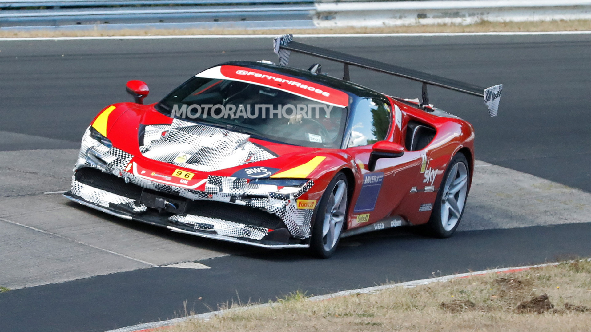 Ferrari SF90 Stradale race car spy shots - Photo credit: S. Baldauf/SB-Medien