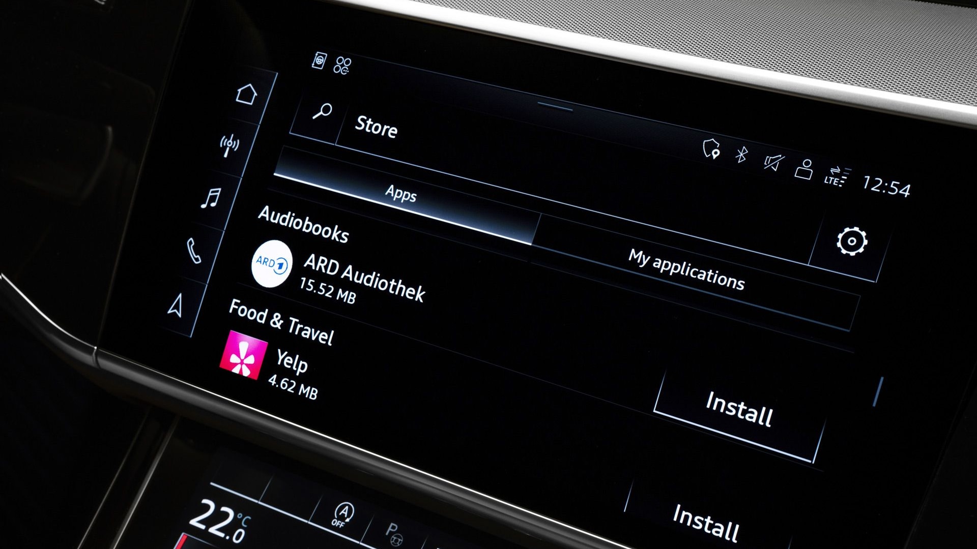 Audi in-car app store