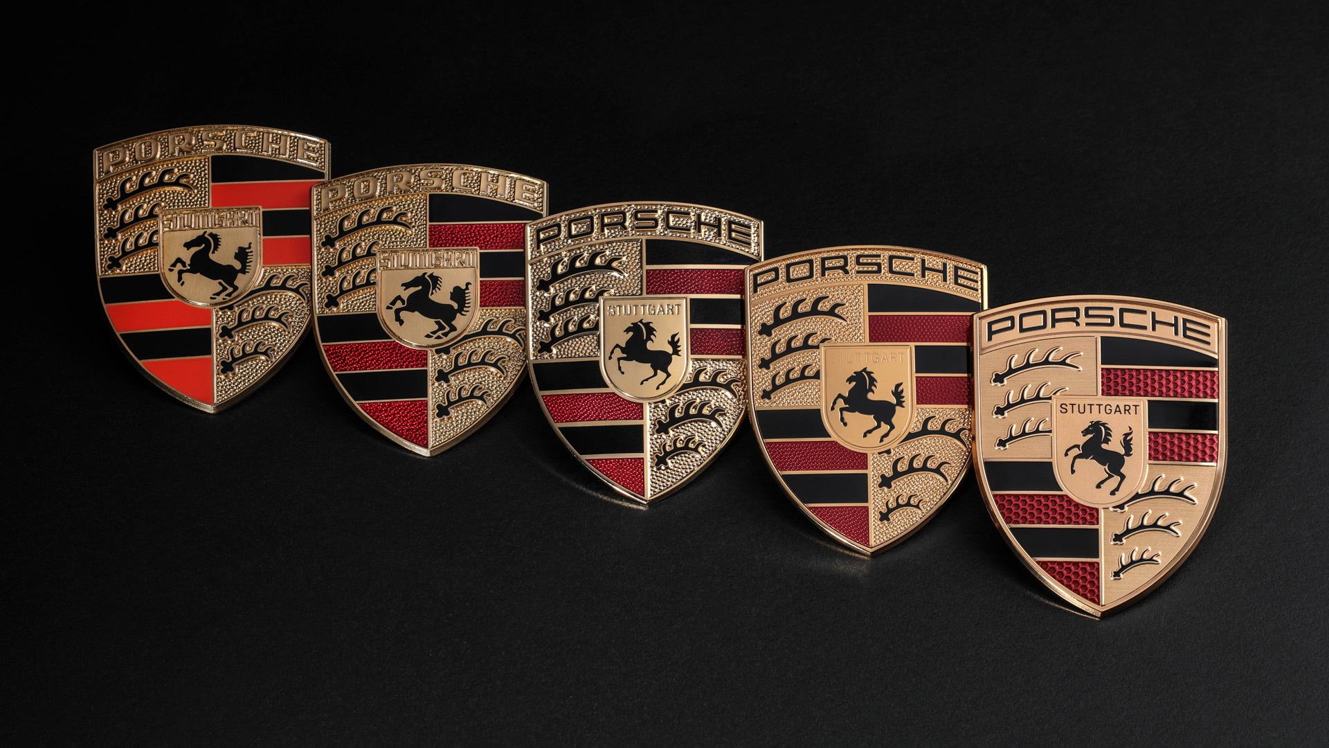 Revised Porsche crest logo - June 2023