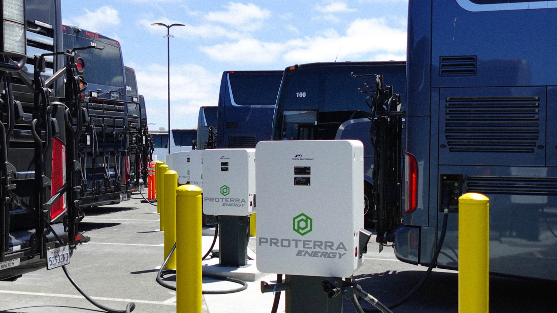 Proterra charging site for electric buses in Newark, California