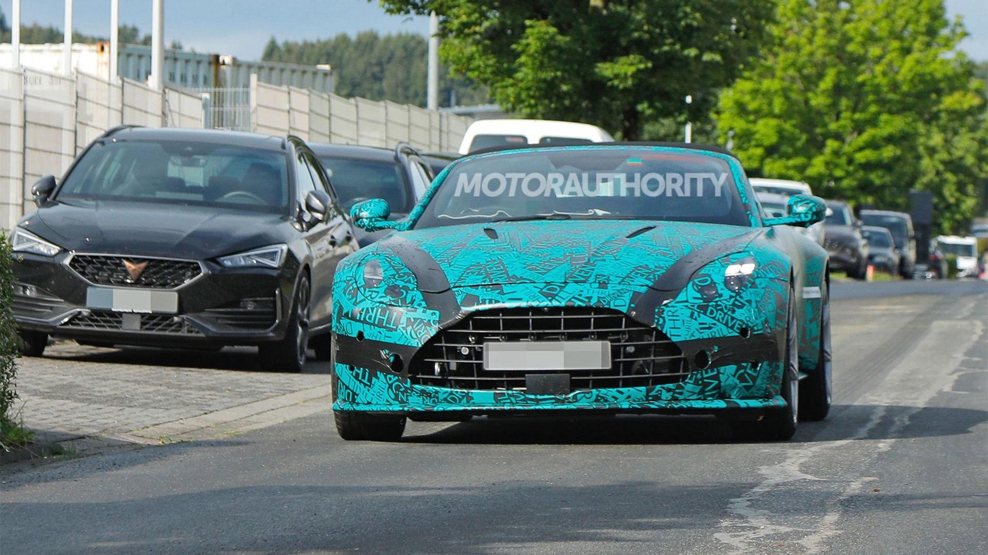 2024 Aston Martin Vantage Roadster spy shots - Photo credit: Baldauf