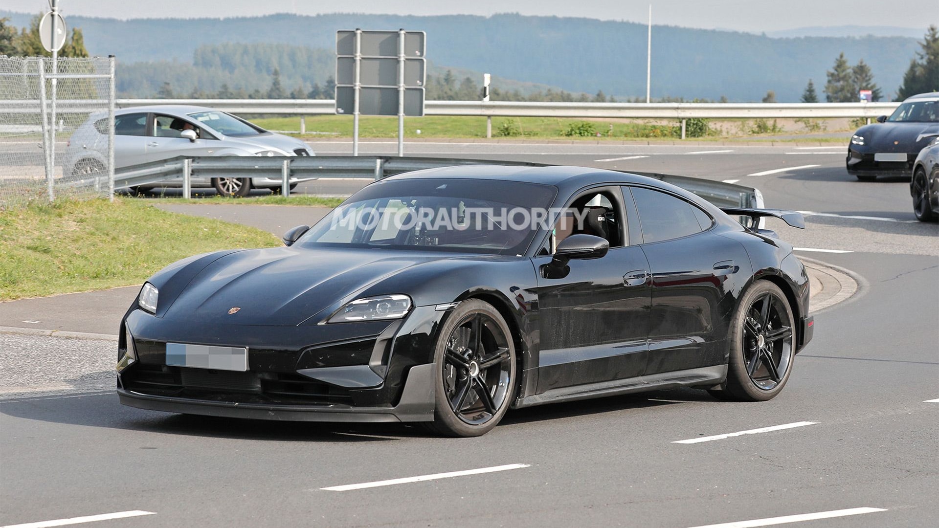 2024 Porsche Taycan Turbo GT spied at the 'Ring