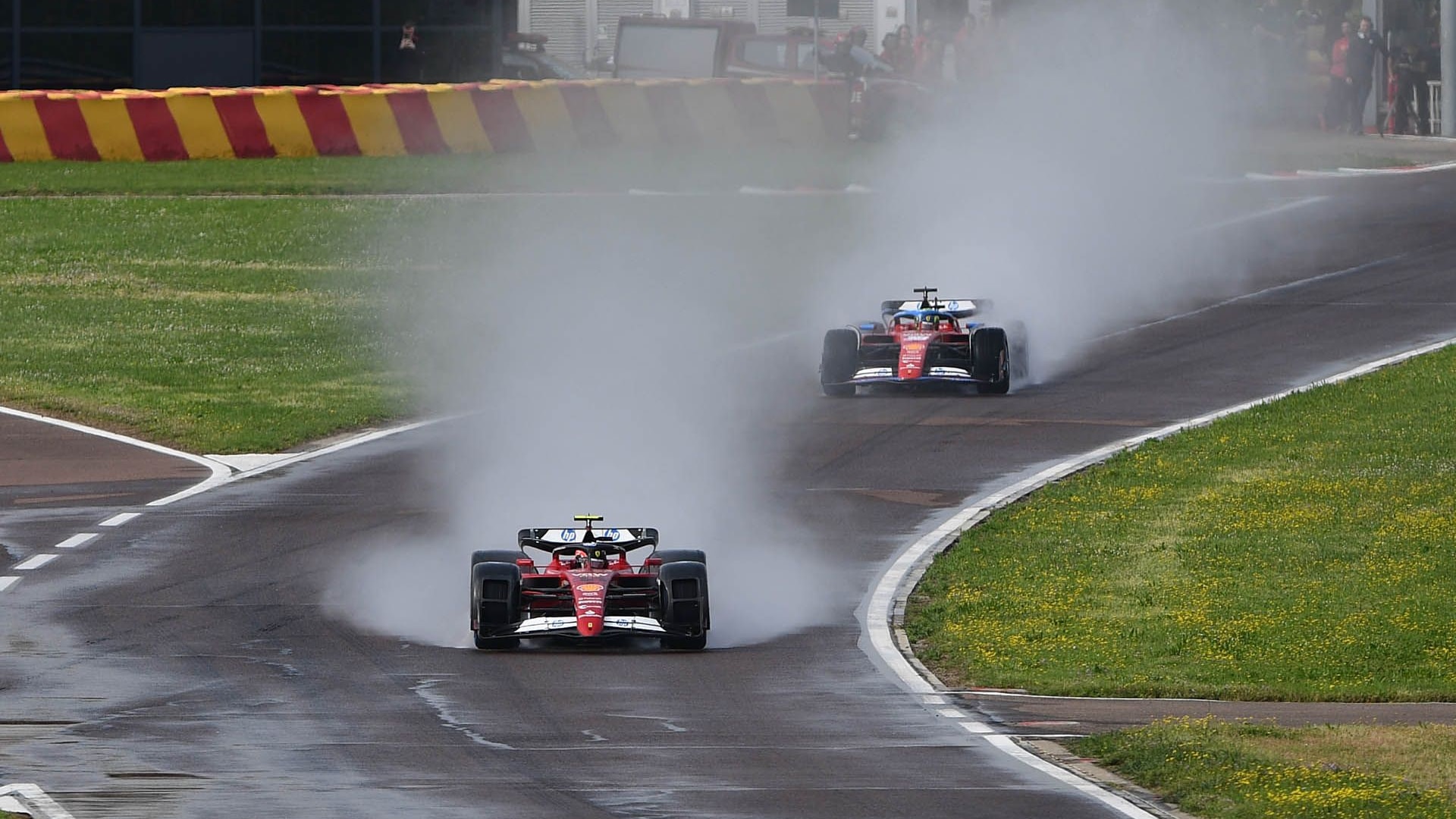 Formula 1 spray guard testing –  Photo by Rudy Carezzevoli/Getty Images
