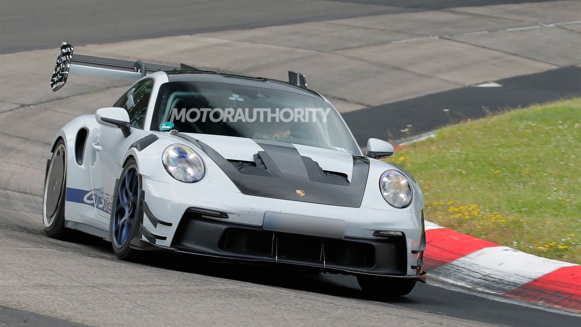 2025 Porsche 911 GT3 RS MR spy shots - Photo via Baldauf