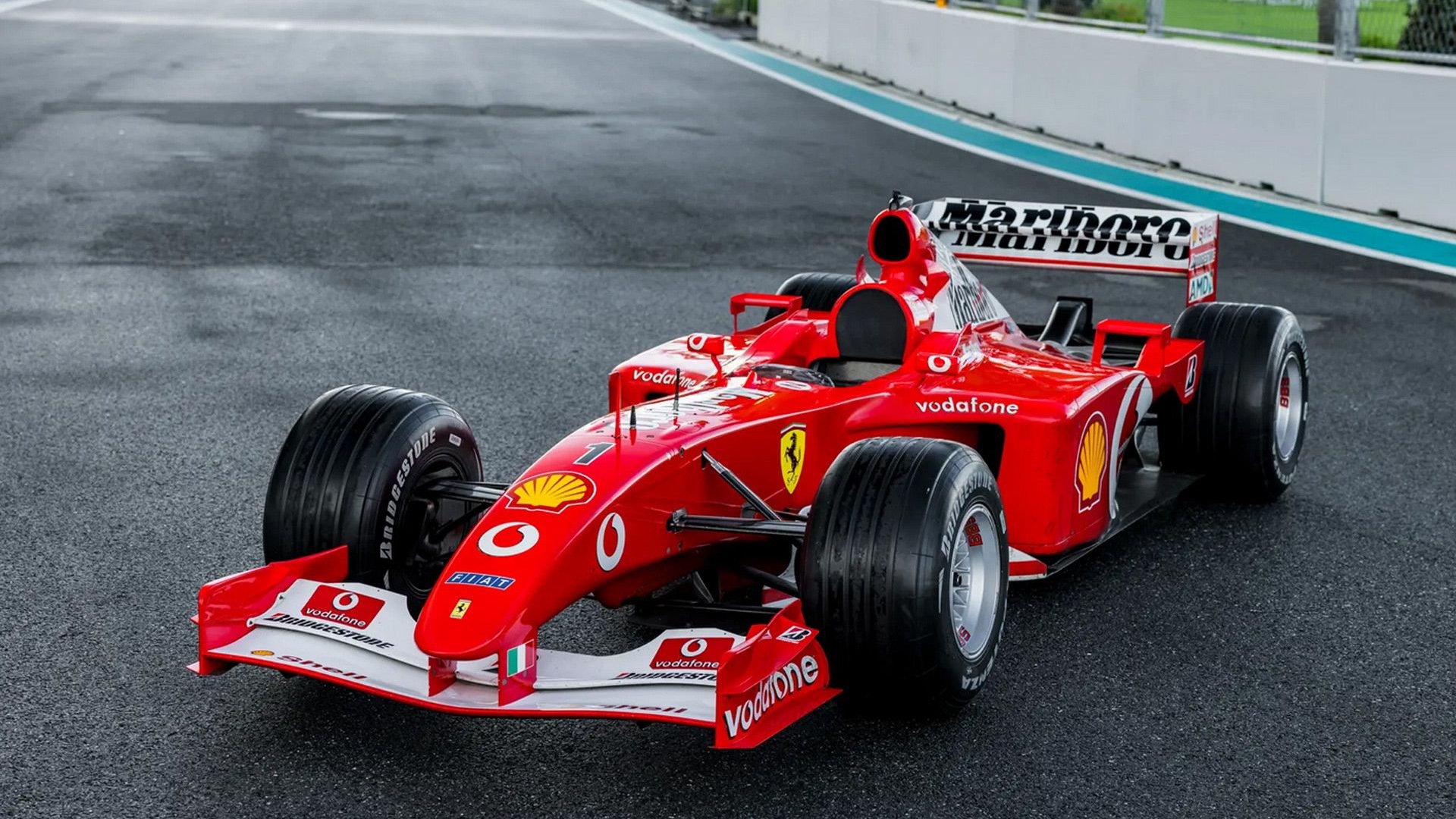 2002 Ferrari F2001b F1 car driven by Michael Schumacher - Photo via RM Sotheby's