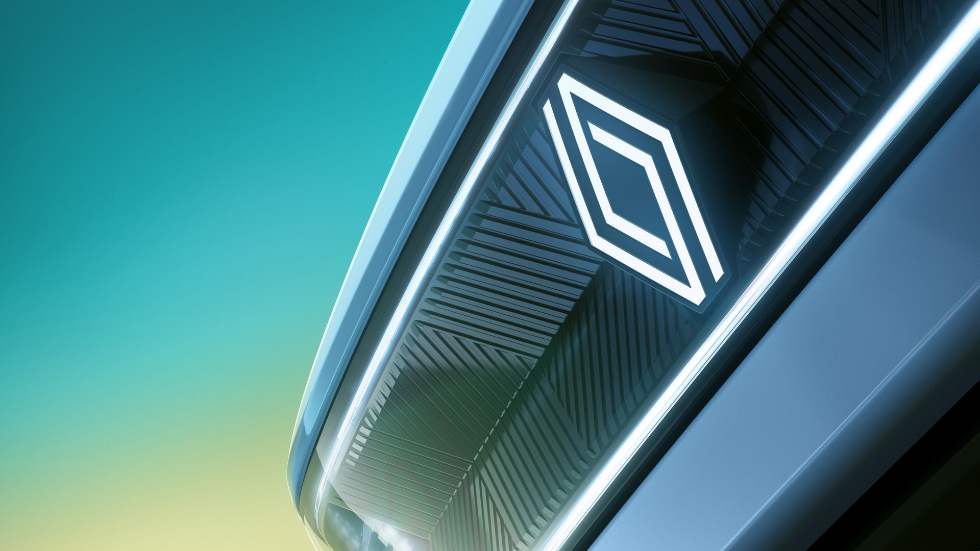 Teaser for 2025 Renault 4 E-Tech debuting at the 2024 Paris auto show