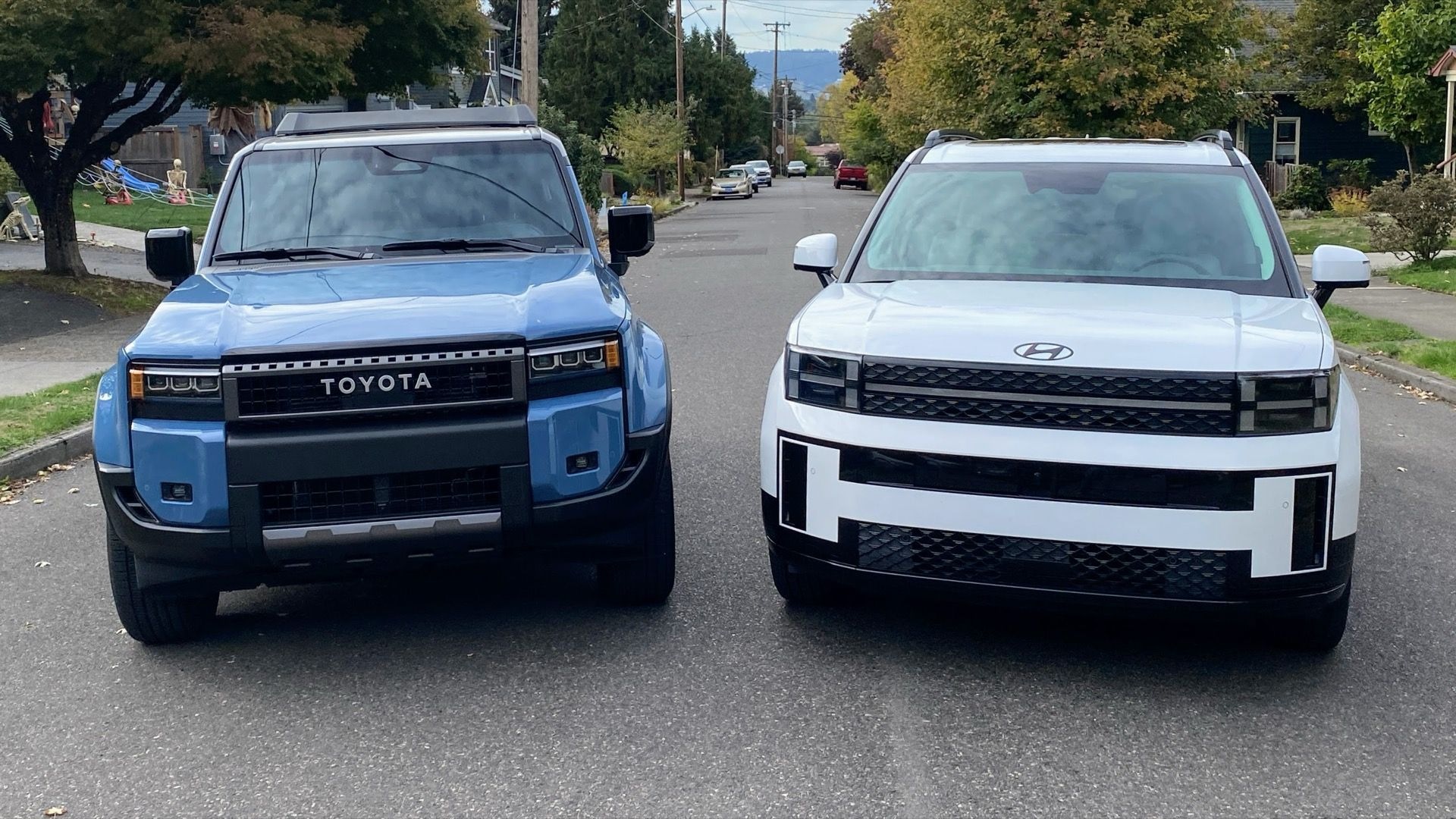 Toyota Land Cruiser hybrid and Hyundai Santa Fe Hybrid