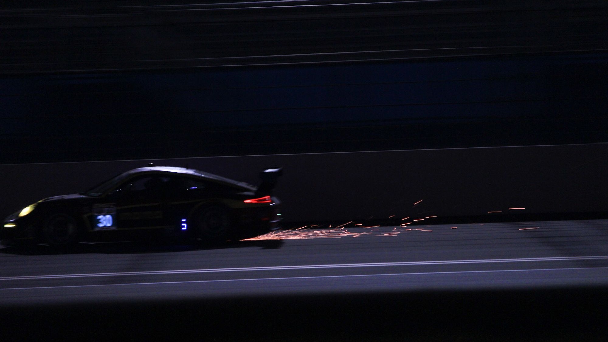The 2014 Rolex 24 at Daytona at night