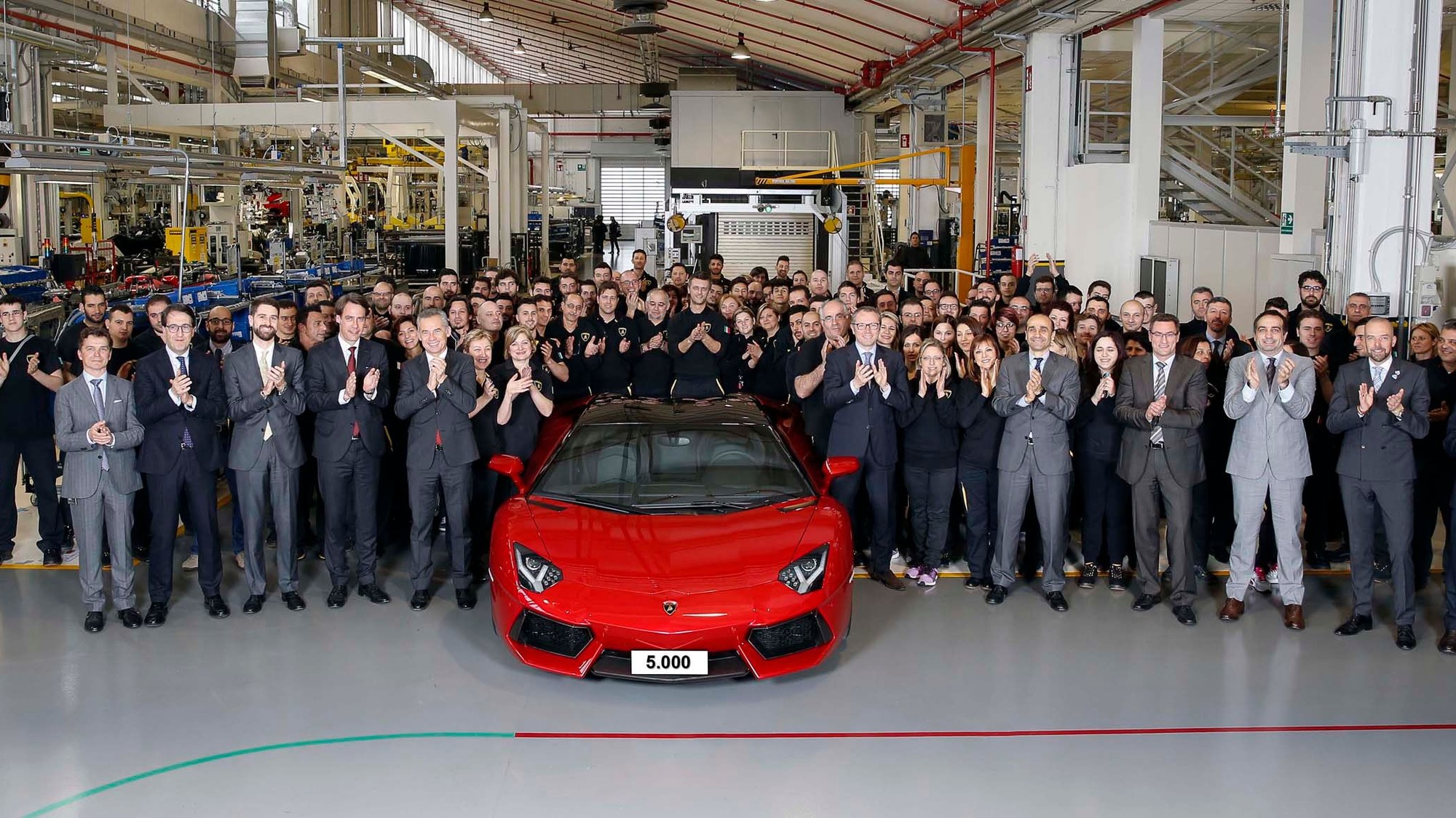 Lamborghini builds its 5,000th Aventador