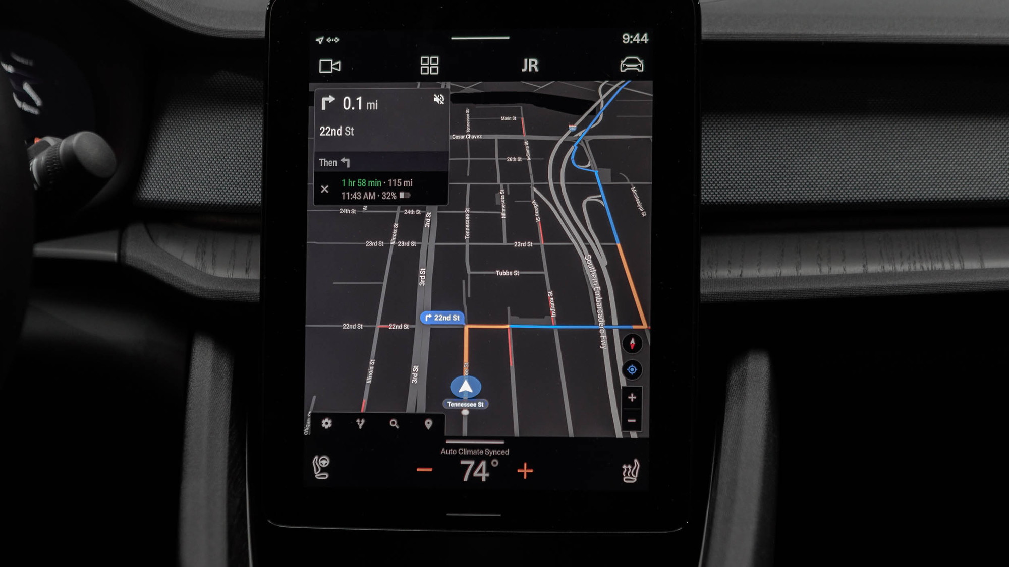 Google's Android-based infotainment in the Polestar 2