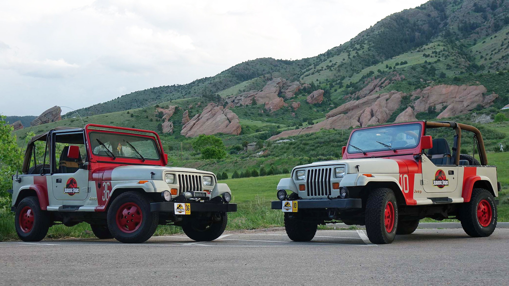 "Jurassic Park" Jeep Wranglers at Dinosaur Ridge, Morrison, Colorado