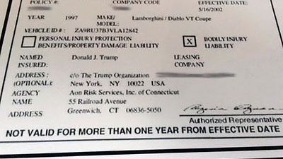 1997 Lamborghini Diablo once owned by Donald Trump