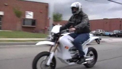 Jay Leno rides the Zero S electric motorcycle