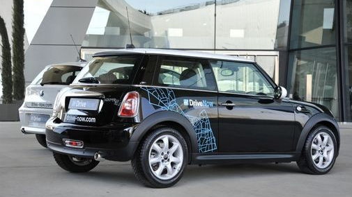 Mini and BMW 1-Series offered through BMW's DriveNow car-sharing service