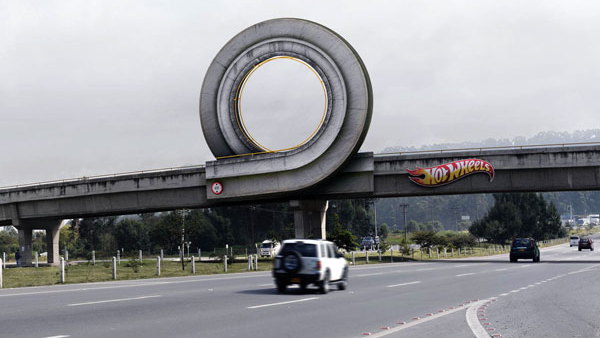 Hot Wheels loop in Bogota, Colombia
