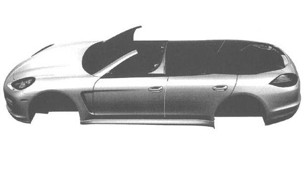 Porsche Panamera Convertible leaked patent images