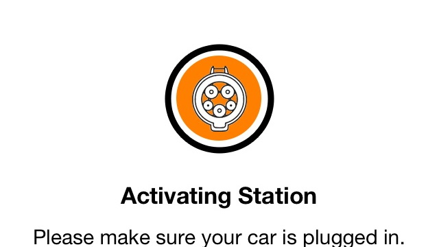 Screenshot from Pay With PlugShare app for electric-car charging