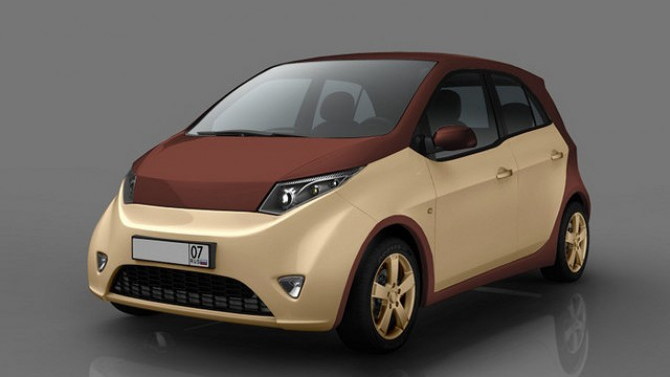 Prokhorov CityCar natural-gas hybrid vehicle, design prototype