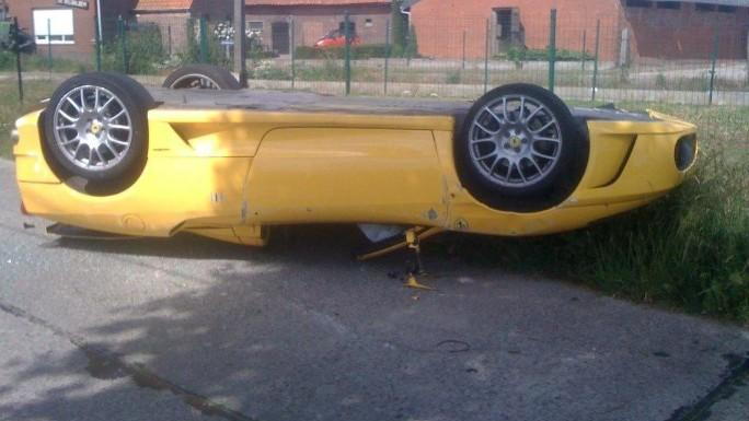 Ferrari F430 Spyder crashes in Belgium 