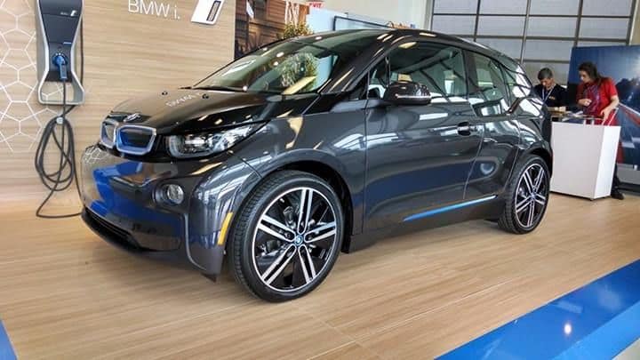 2014 BMW i3 REx range-extended electric car owned by Tom Moloughney - in dealership showroom