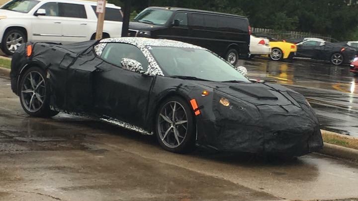 Mid-engine 2019 Chevrolet Corvette spy shots via Facebook user Josh B