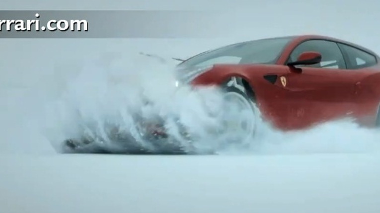 Ferrari FF plows through snow