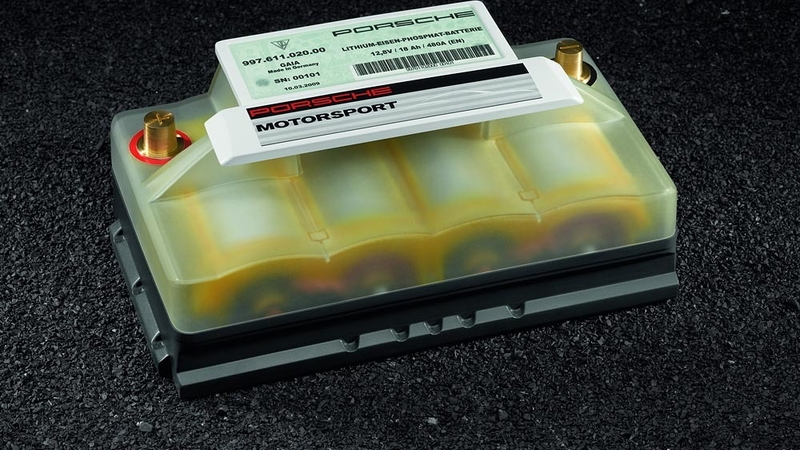 Porsche lightweight lithium-ion 12-Volt starter battery