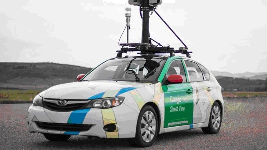2012 Subaru Impreza hatchback used for Google Street View, modified to gather data on methane leaks