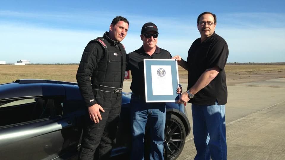 Hennessey Venom GT sets new world record acceleration time to 186 mph