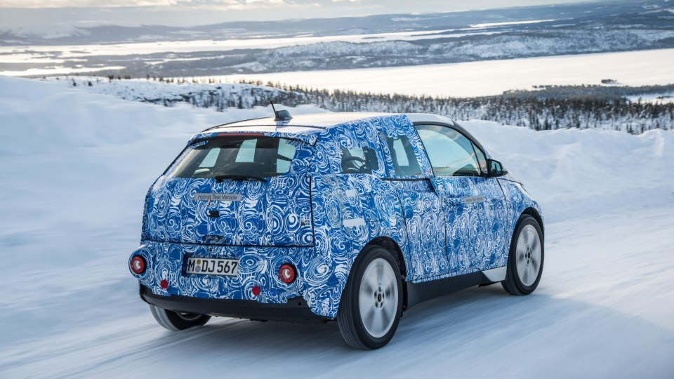 BMW i3 electric car undergoing winter testing, February 2013