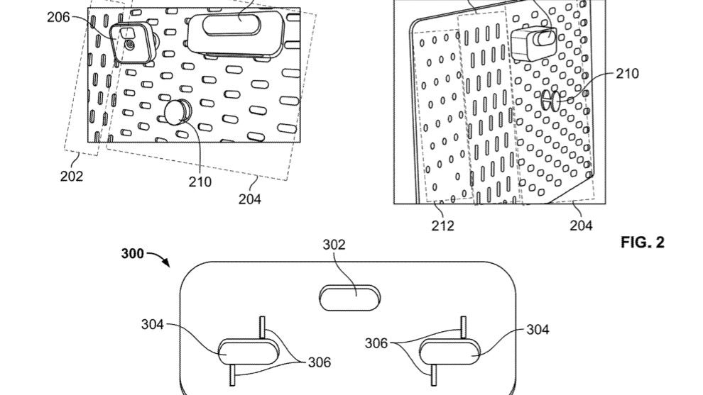 Rivian cargo divider patent image