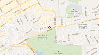 Map for Forest Park Apartments - Birmingham, AL
