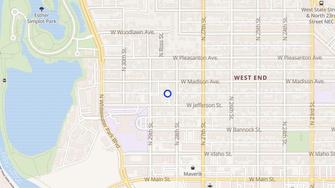 Map for Jefferson West Apartments - Boise, ID