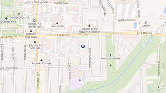 Map for Emerald Apartments - Madison Heights, MI